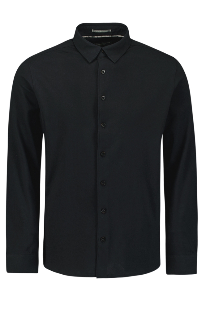 TIJDLOZE BASIC PIQUE SHIRT N4186 020 BLACK